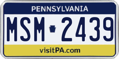 PA license plate MSM2439