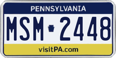PA license plate MSM2448