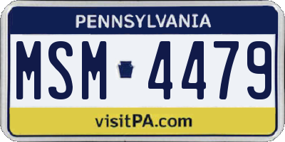PA license plate MSM4479