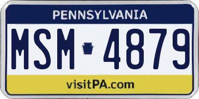 PA license plate MSM4879