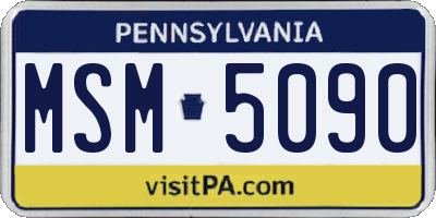PA license plate MSM5090