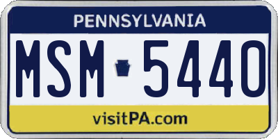 PA license plate MSM5440