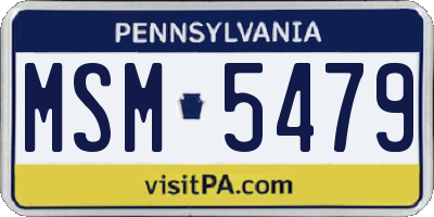 PA license plate MSM5479