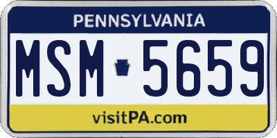 PA license plate MSM5659