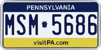 PA license plate MSM5686