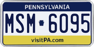 PA license plate MSM6095