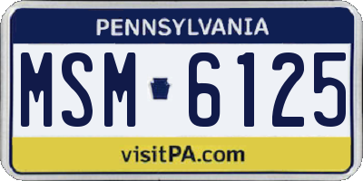 PA license plate MSM6125