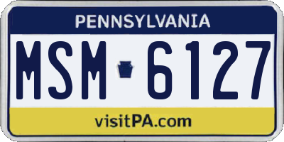 PA license plate MSM6127