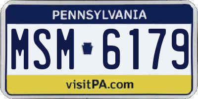 PA license plate MSM6179