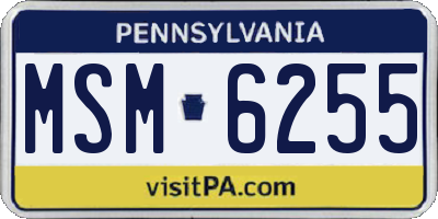 PA license plate MSM6255