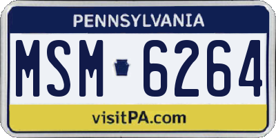PA license plate MSM6264