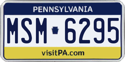 PA license plate MSM6295