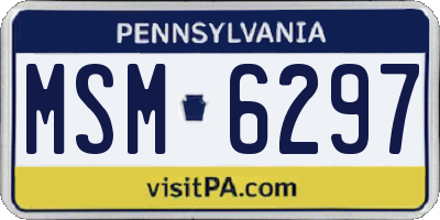 PA license plate MSM6297