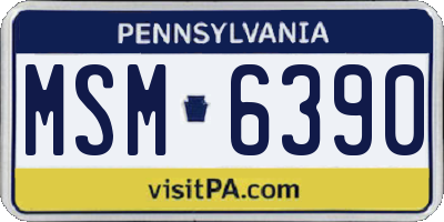 PA license plate MSM6390