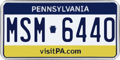 PA license plate MSM6440