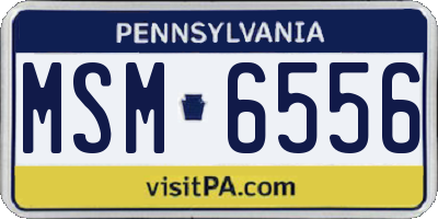 PA license plate MSM6556