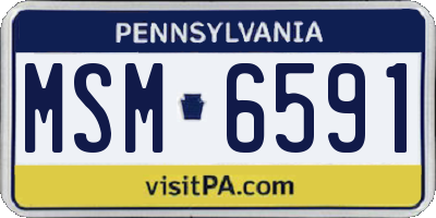 PA license plate MSM6591