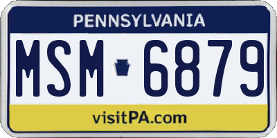 PA license plate MSM6879