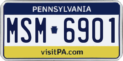 PA license plate MSM6901