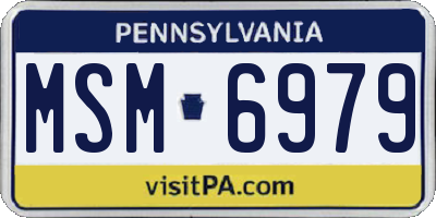 PA license plate MSM6979