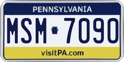 PA license plate MSM7090