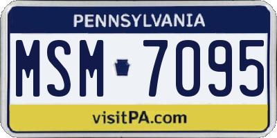 PA license plate MSM7095