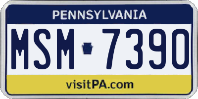 PA license plate MSM7390