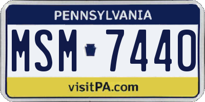 PA license plate MSM7440