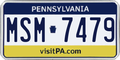 PA license plate MSM7479