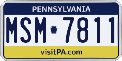 PA license plate MSM7811