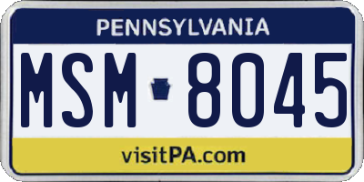 PA license plate MSM8045