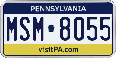 PA license plate MSM8055