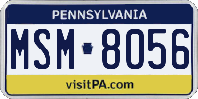 PA license plate MSM8056