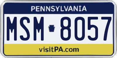 PA license plate MSM8057