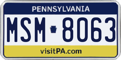 PA license plate MSM8063