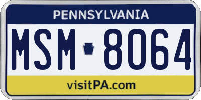 PA license plate MSM8064