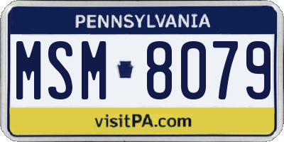 PA license plate MSM8079