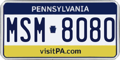 PA license plate MSM8080