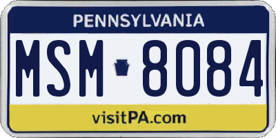 PA license plate MSM8084
