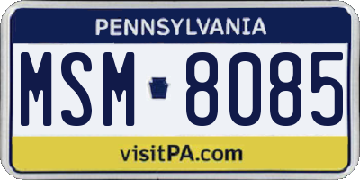 PA license plate MSM8085