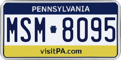 PA license plate MSM8095