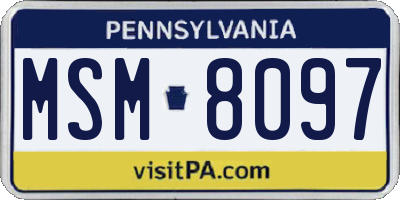 PA license plate MSM8097