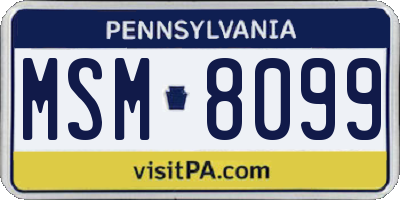 PA license plate MSM8099