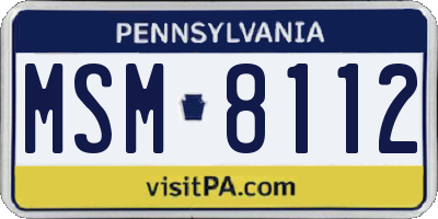 PA license plate MSM8112