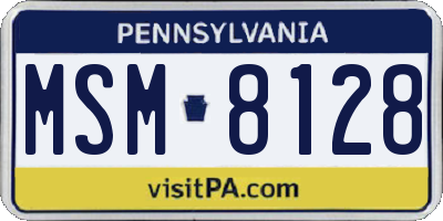 PA license plate MSM8128
