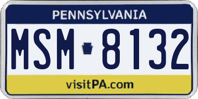 PA license plate MSM8132