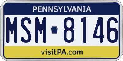 PA license plate MSM8146