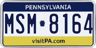 PA license plate MSM8164