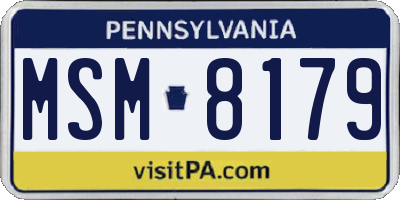 PA license plate MSM8179
