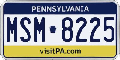 PA license plate MSM8225